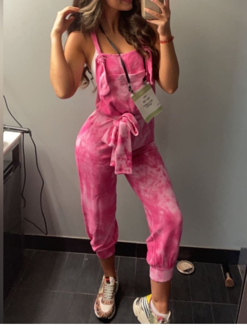 Loveshackfancy Tie Dye Sweat Overalls